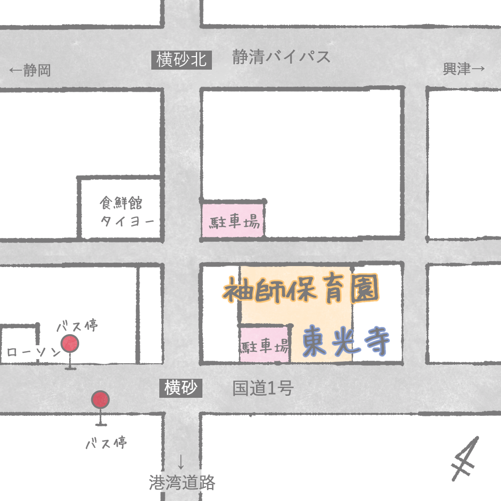 園近隣の地図です